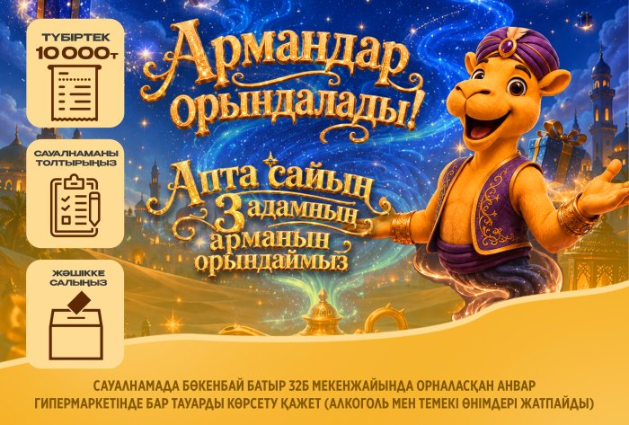 «Армандар орындалады» науқаны / Акция «Мечты сбываются»