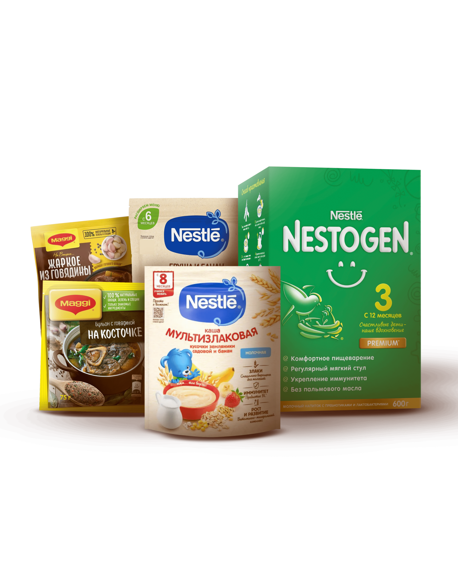 Бульон, приправа «Maggi» / Каша, смесь «Nestle»
