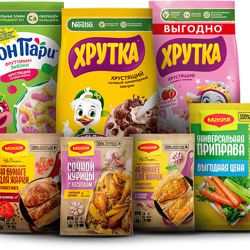 Готовый завтрак «Хрутка», «Бонпари» / Приправа «Maggi»