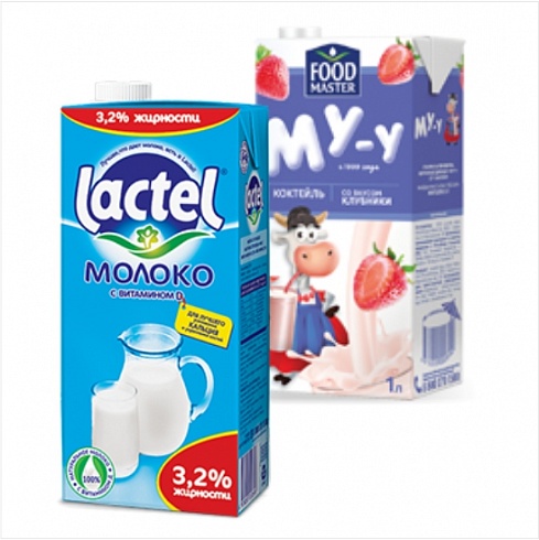 Молоко Lactel 1,5% / 2,5% / 3,2%