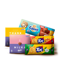 Набор конфет «Milka» / Печенье «Tuc» / Бисквит «Медвежонок Барни» / 