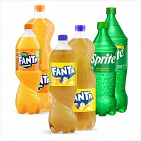 «Fanta» 2л, «Sprite» 1л, 2л сусындары/ напитки  «Fanta» апельсин газдалған 1л, 2л,  «Fanta» lemonade 1л, 1,75